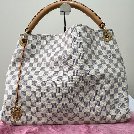 Louis Vuitton Artsy MM Damier Azur – 12.6"H x 16.3"L x 6.7"W
