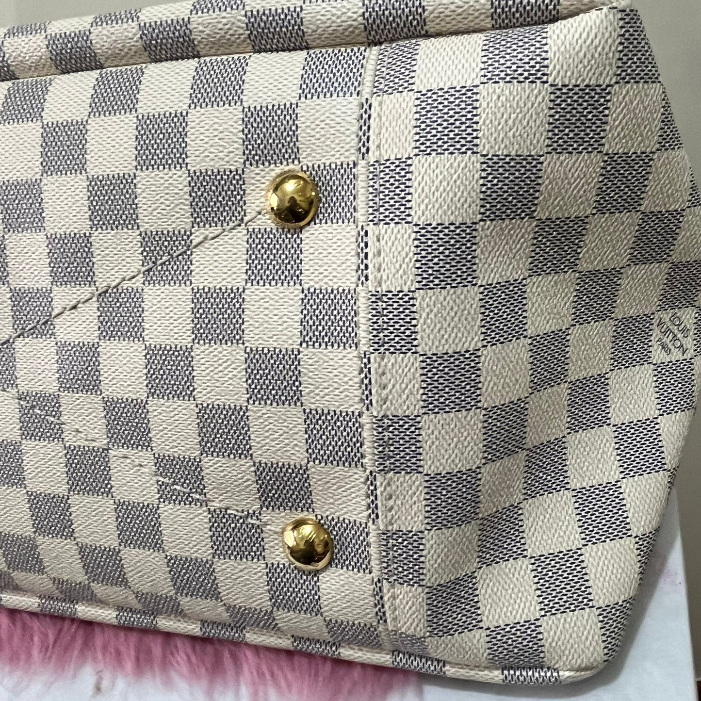 Louis Vuitton Artsy MM Damier Azur – 12.6"H x 16.3"L x 6.7"W