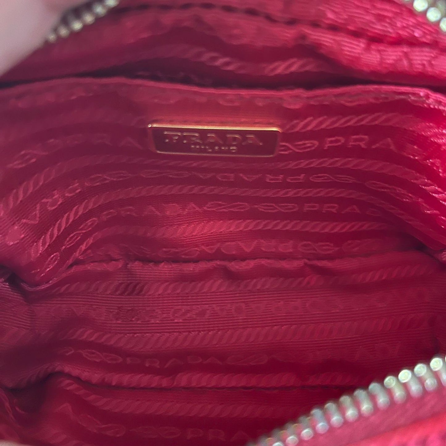 Prada Saffiano Crossbody Mini Bag Red – 4.7"H x 7.5"L x 2.4"W