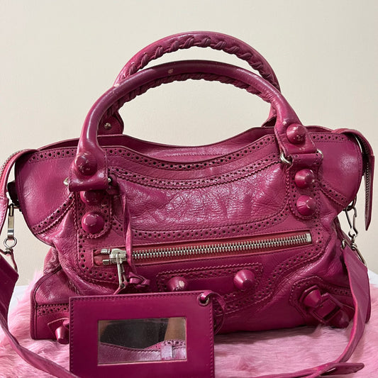 Balenciaga Motocross City Large Pink – 10"H x 15"L x 5.5"W
