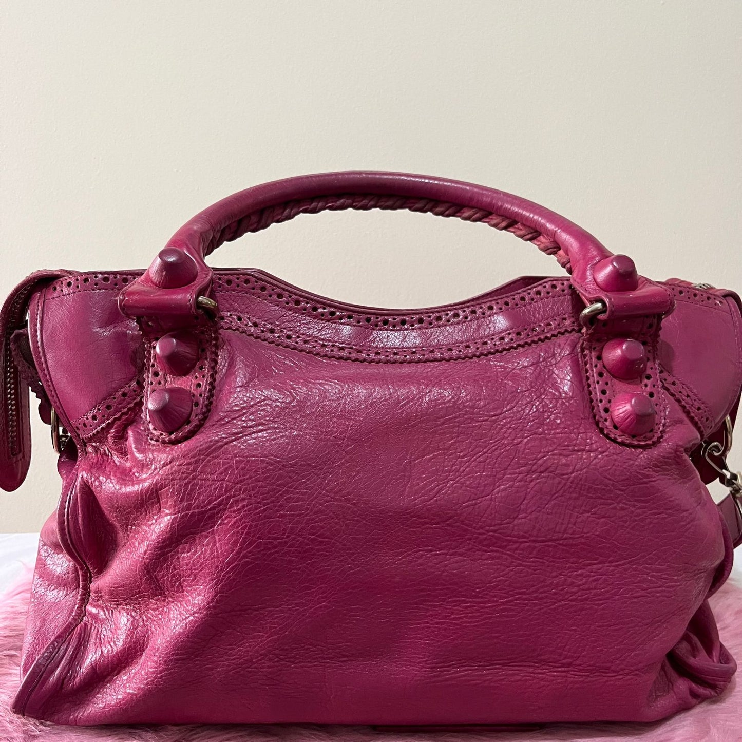 Balenciaga Motocross City Large Pink – 10"H x 15"L x 5.5"W