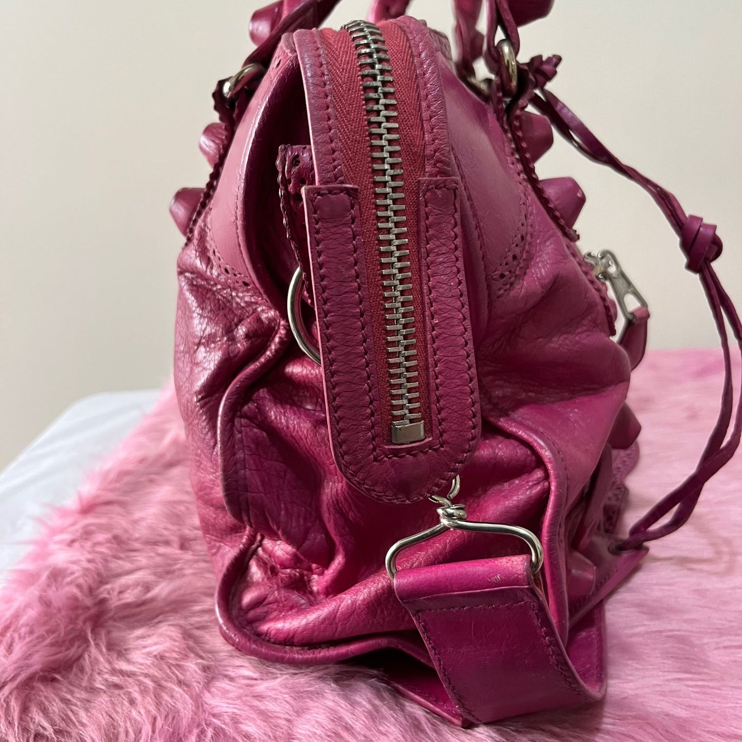 Balenciaga Motocross City Large Pink – 10"H x 15"L x 5.5"W
