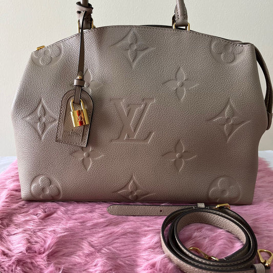 Louis Vuitton Grand Palais Monogram Empreinte Beige – 9.4"H x 13"L x 5.5"W