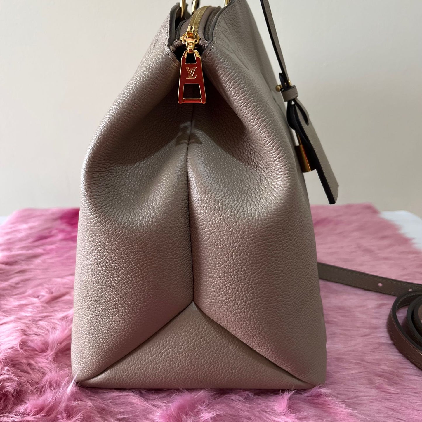 Louis Vuitton Grand Palais Monogram Empreinte Beige – 9.4"H x 13"L x 5.5"W
