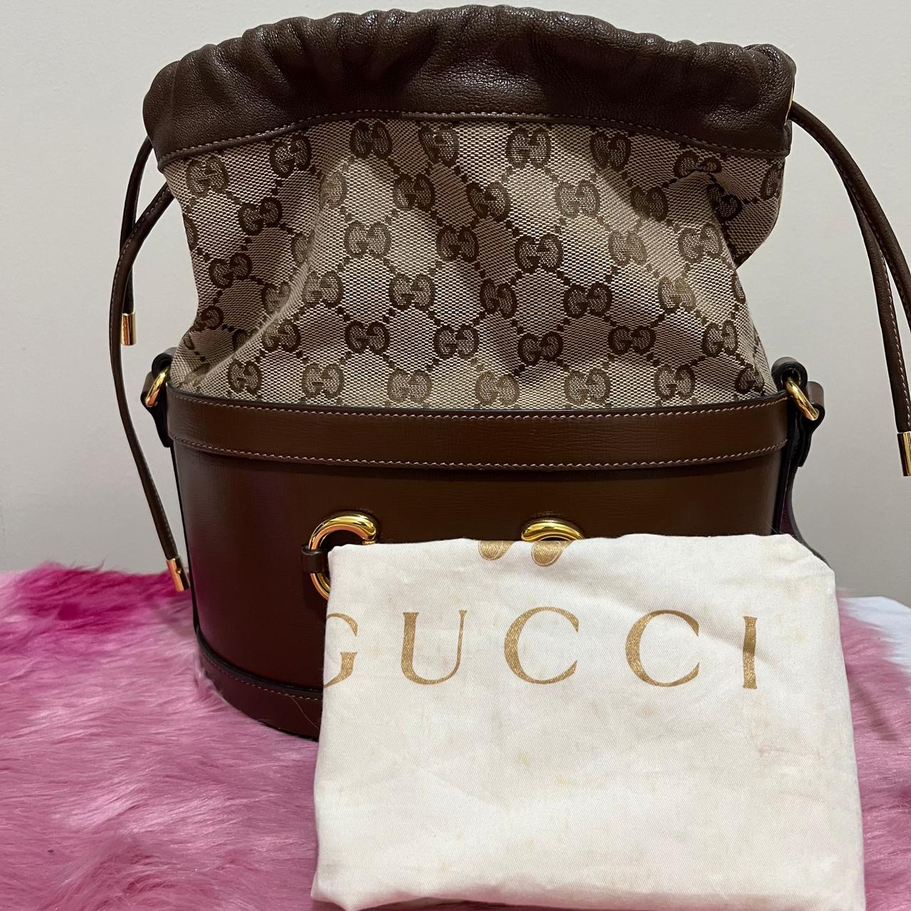 Gucci Horsebit 1955 Bucket Bag – 9.5"H x 7.5"L x 4.3"W