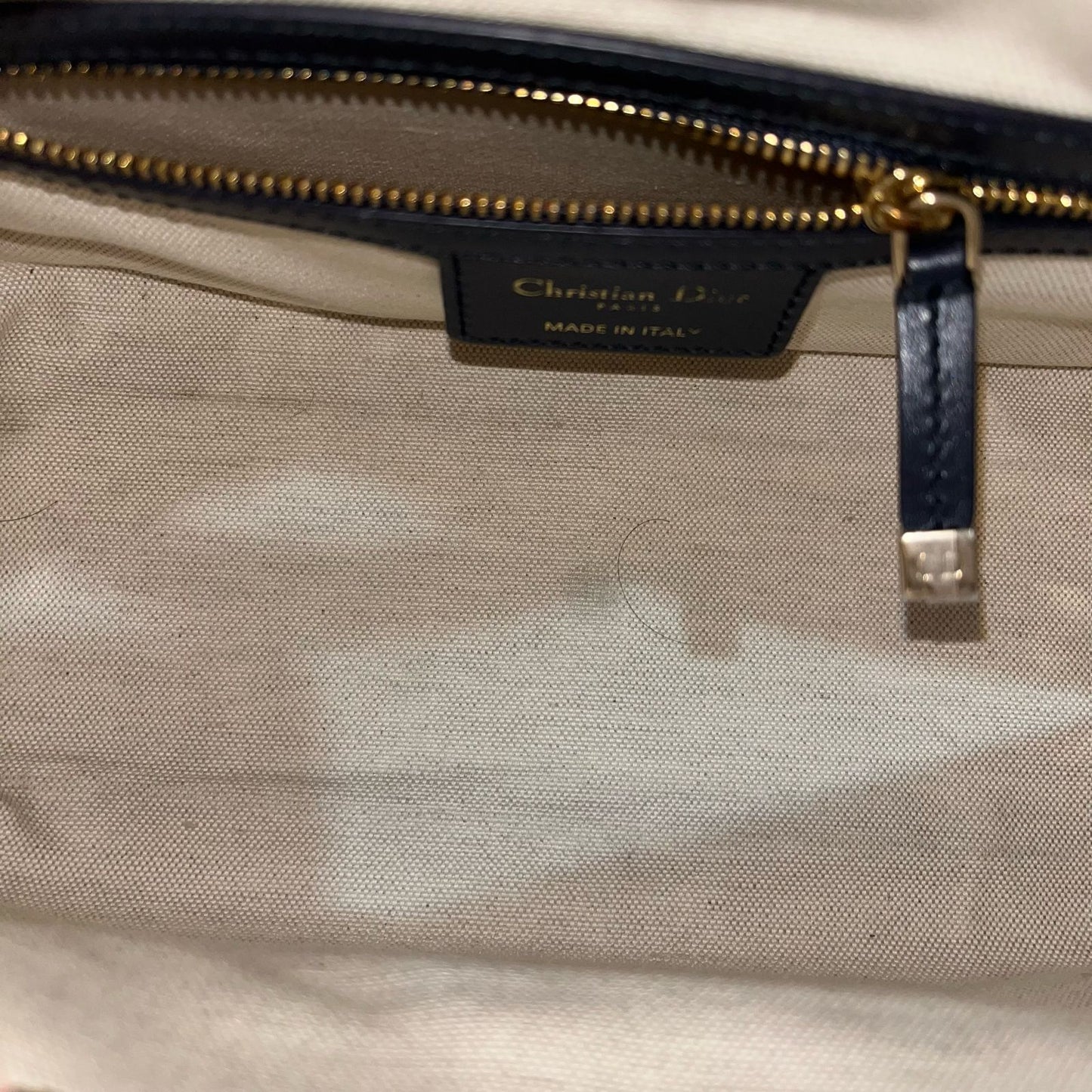 Dior Vibe Zip Bowling White – 6.7"H x 10.6"L x 4.3"W