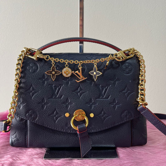 Louis Vuitton Blanche BB Monogram Empreinte Navy Blue – 6.3"H x 9.4"L x 3.5"W