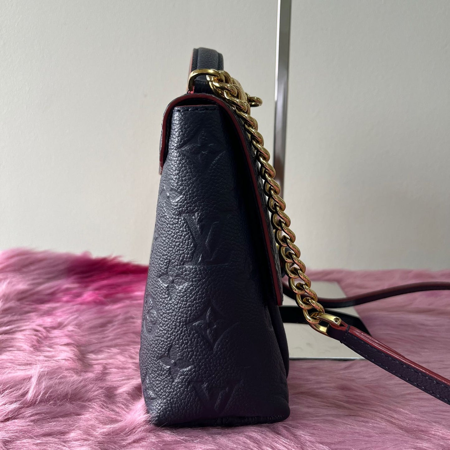 Louis Vuitton Blanche BB Monogram Empreinte Navy Blue – 6.3"H x 9.4"L x 3.5"W
