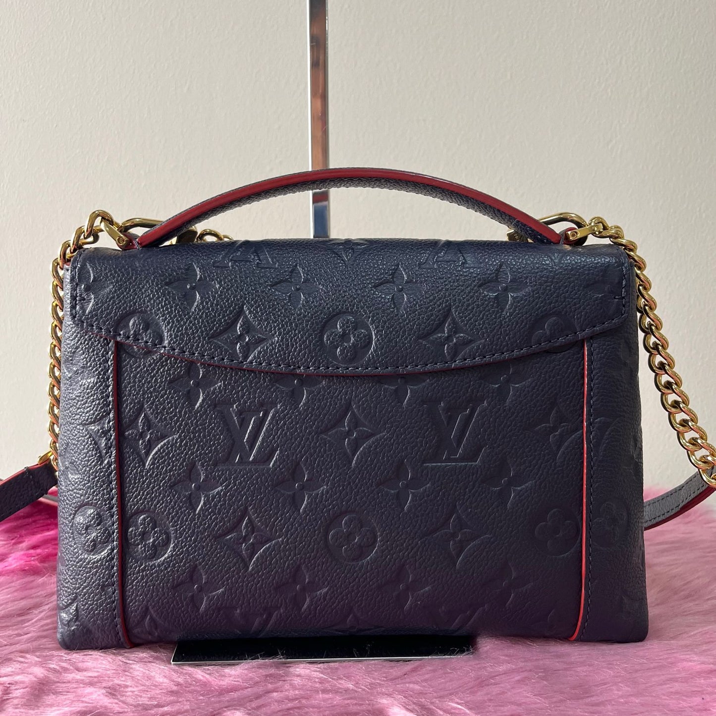 Louis Vuitton Blanche BB Monogram Empreinte Navy Blue – 6.3"H x 9.4"L x 3.5"W