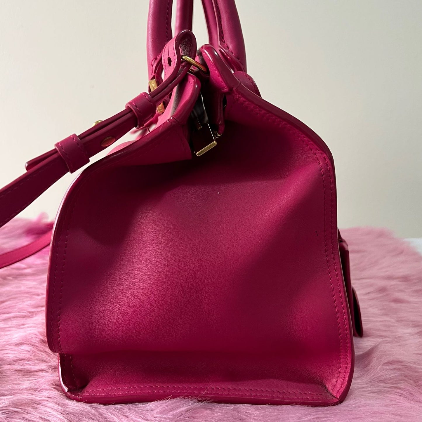 YSL Cabas Bag Hot Pink – 9"H x 13"L x 5"W