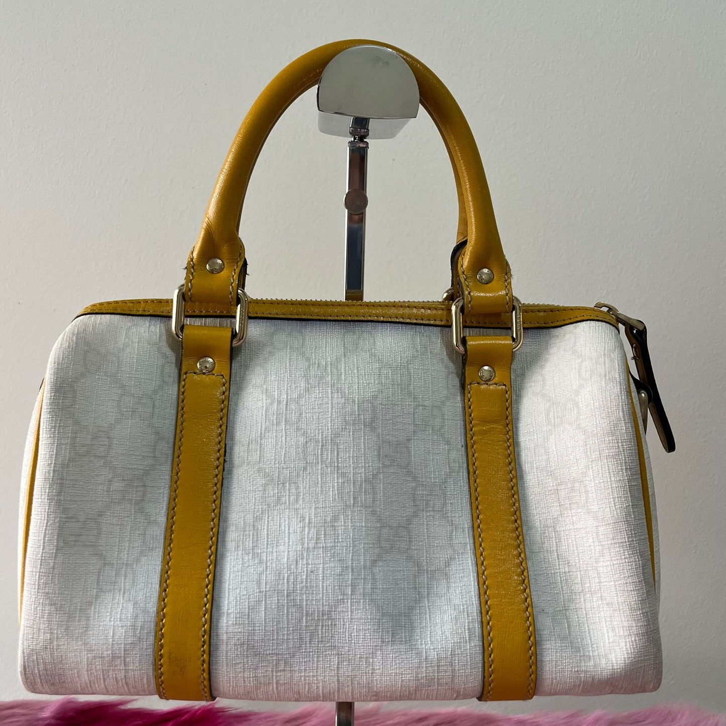 Gucci Small Boston Yellow – 6.5"H x 11"L x 5"W