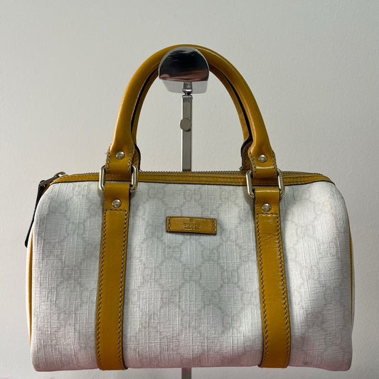 Gucci Small Boston Yellow – 6.5"H x 11"L x 5"W