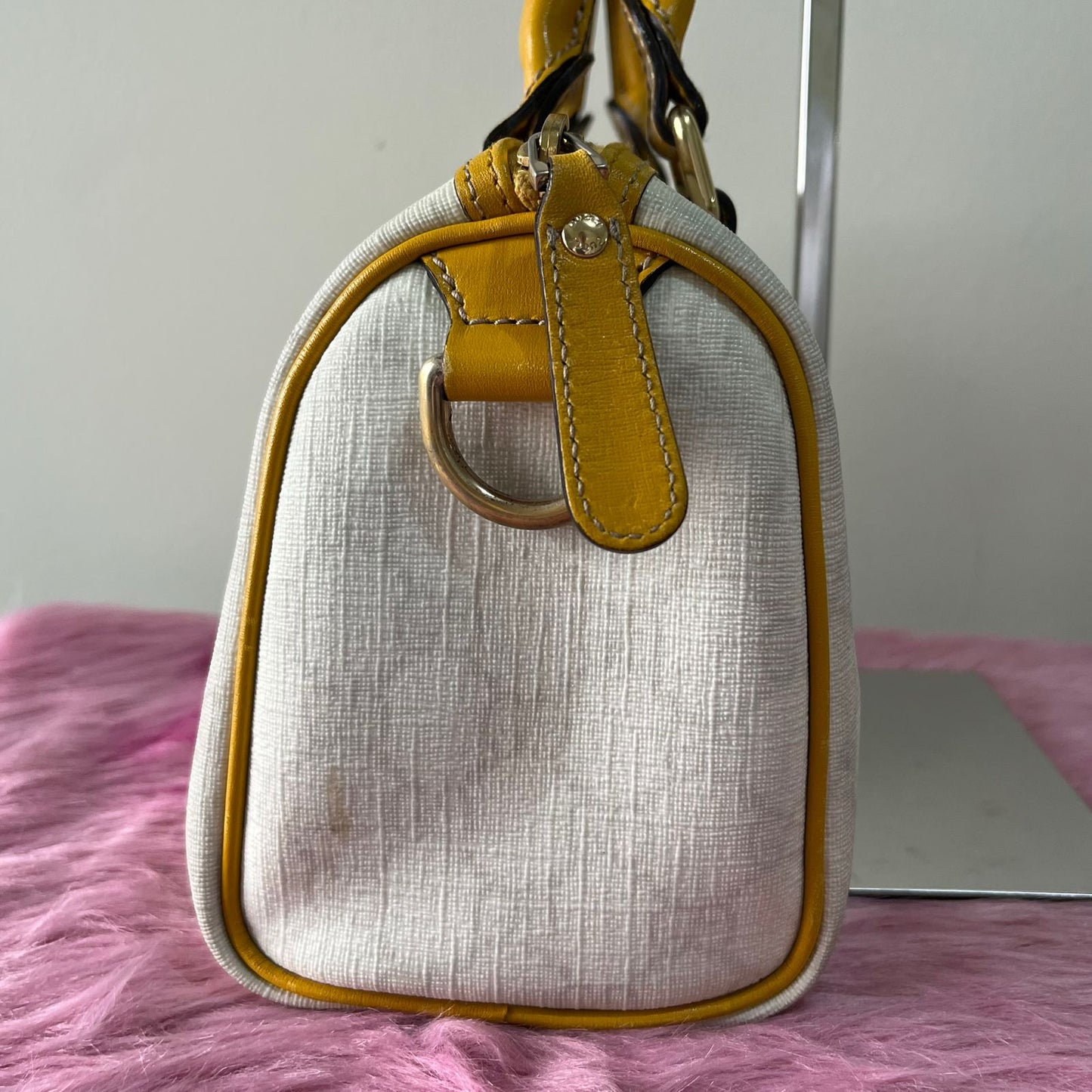 Gucci Small Boston Yellow – 6.5"H x 11"L x 5"W