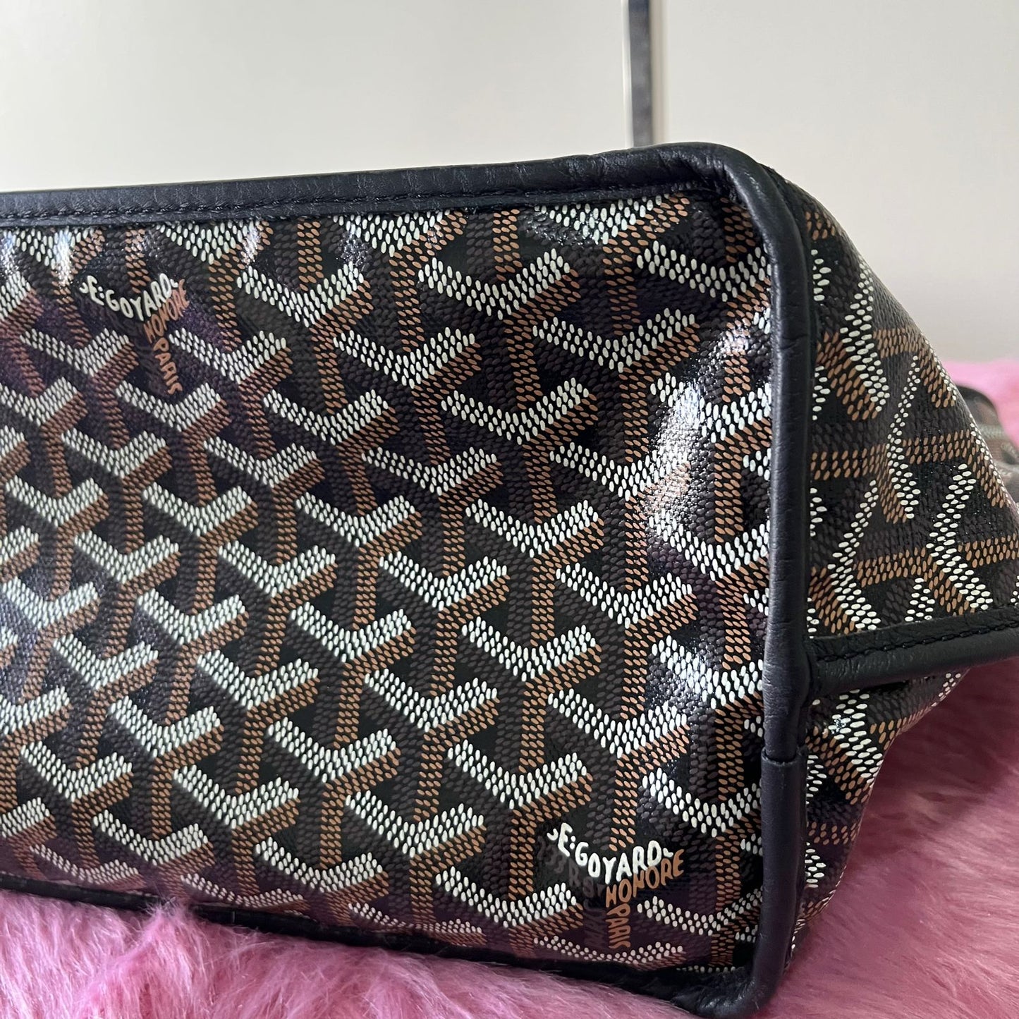 Goyard Anjou PM Navy Blue – 10"H x 11"L x 6"W