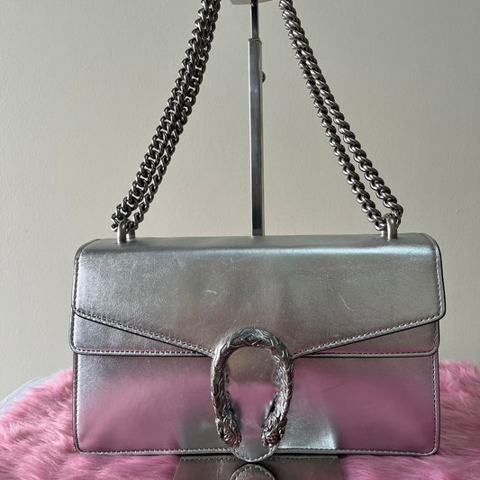Gucci Dionysus Silver – 6"H x 10"L x 3"W