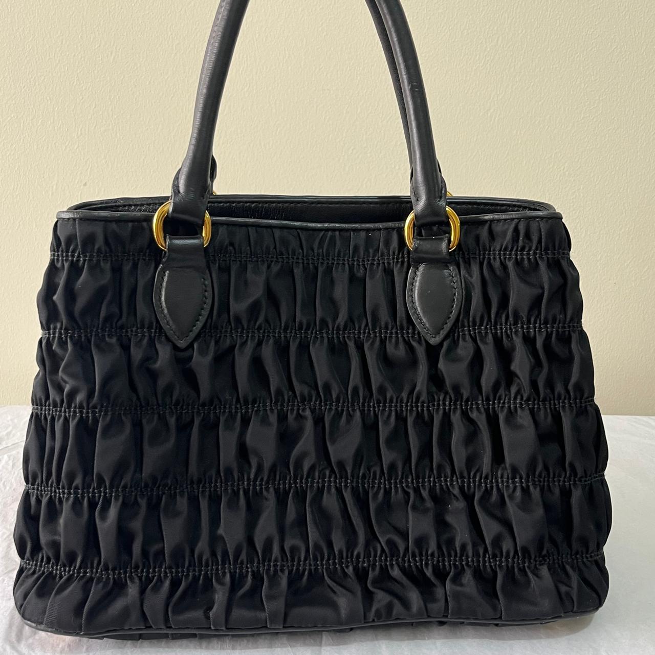 Prada Tessuto Gaufre Small Black – 7"H x 10"L x 4"W