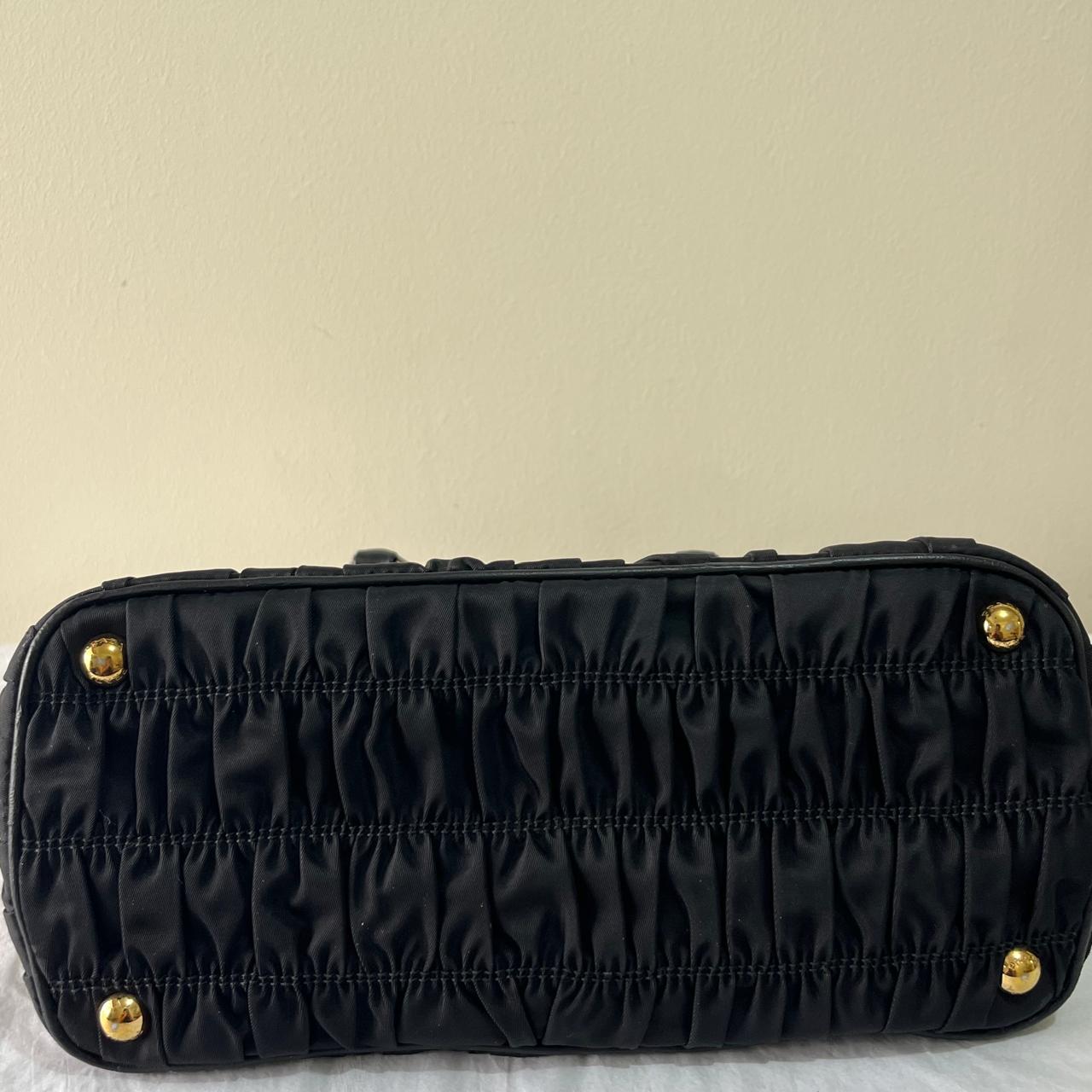 Prada Tessuto Gaufre Small Black – 7"H x 10"L x 4"W