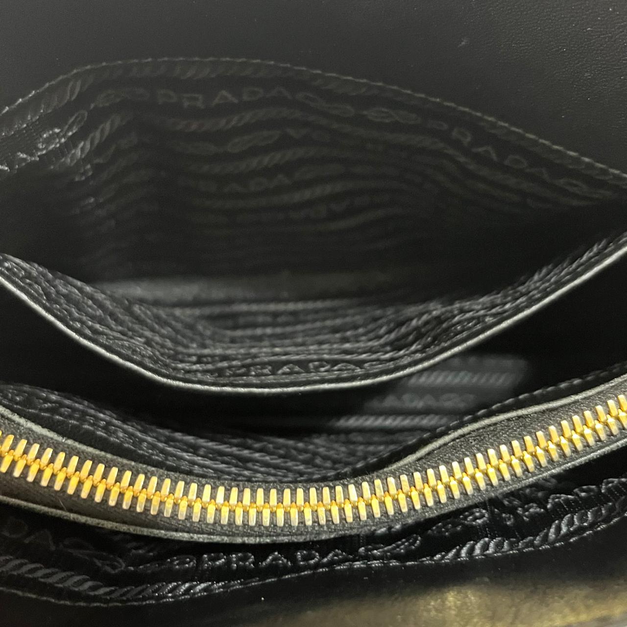 Prada Tessuto Gaufre Small Black – 7"H x 10"L x 4"W