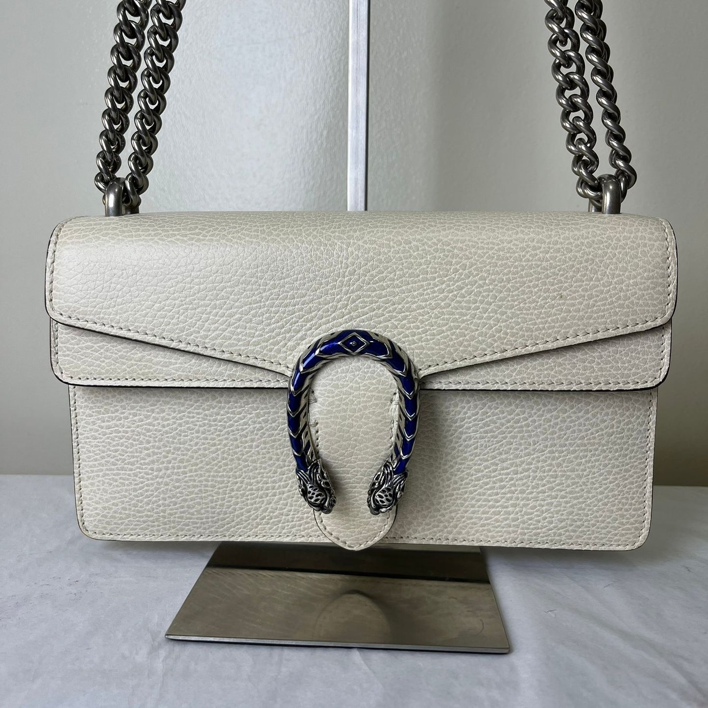 Gucci Dionysus Beige (Blue Hardware) – 8"H x 12"L x 4"W