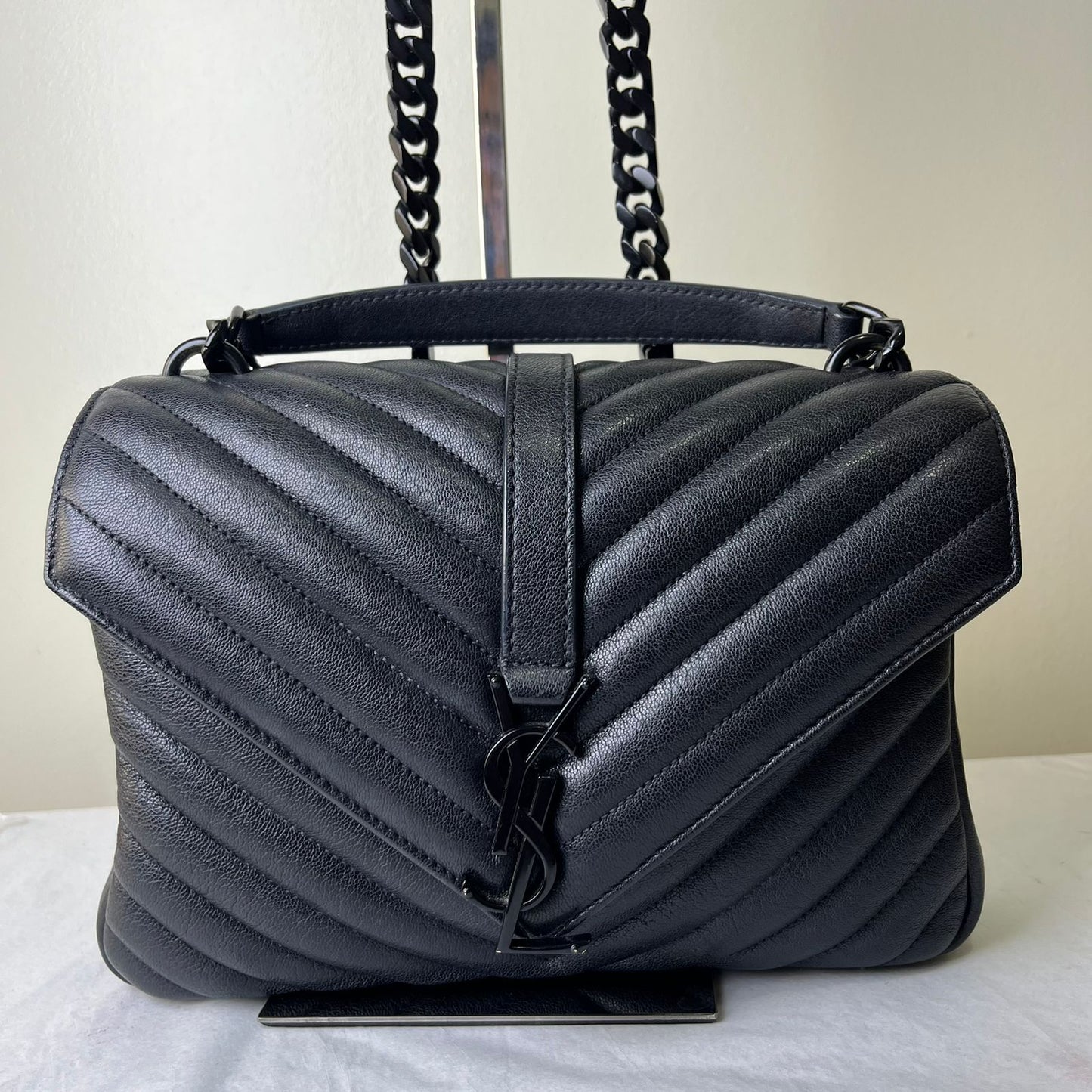 YSL College Black – 6.2"H x 9"L x 2.5"W