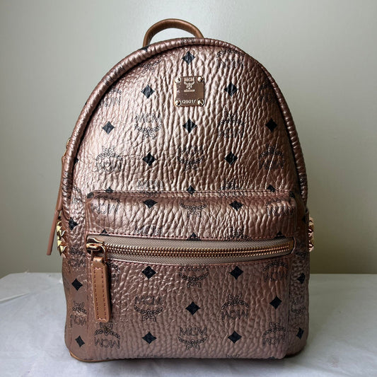 MCM Backpack Rose Gold – 16.5"H x 13"L x 6"W
