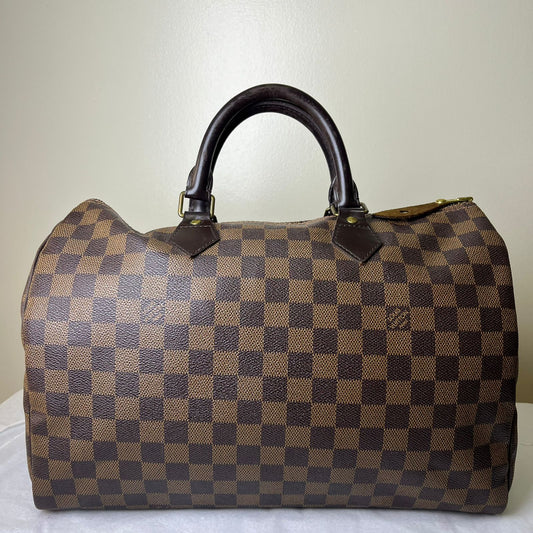 Louis Vuitton Speedy 35 Damier Ebene – 9"H x 13.8"L x 7.1"W