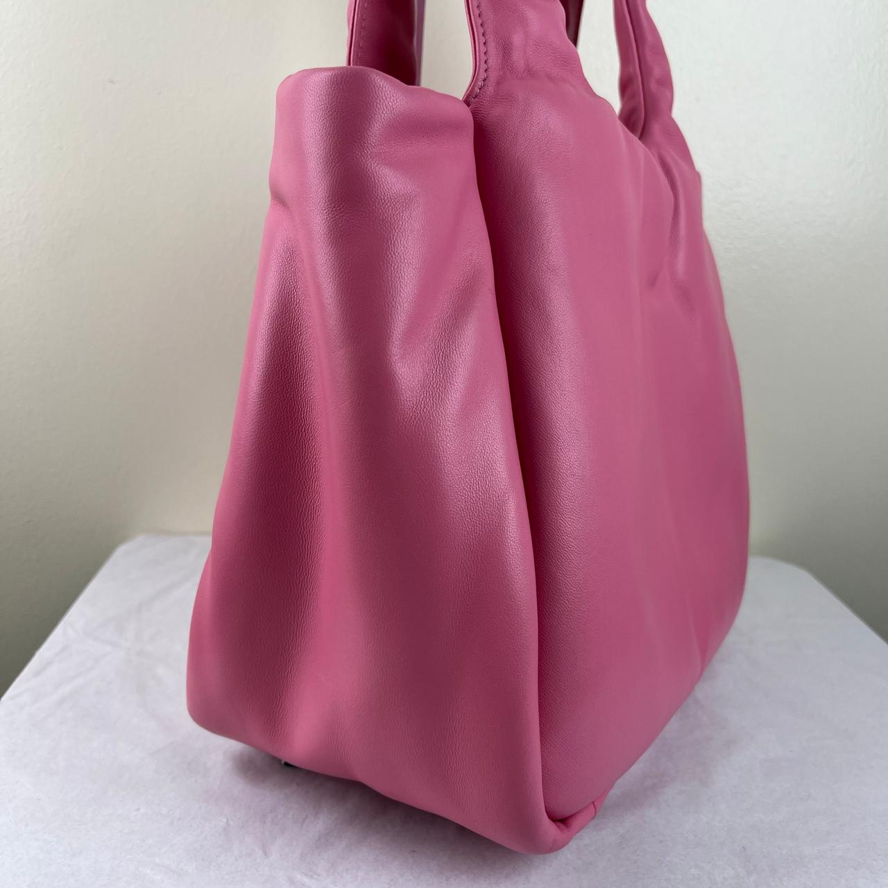 Prada Soft Padded Nappa Basket Pink – 6.5"H x 8.6"L x 3.7"W