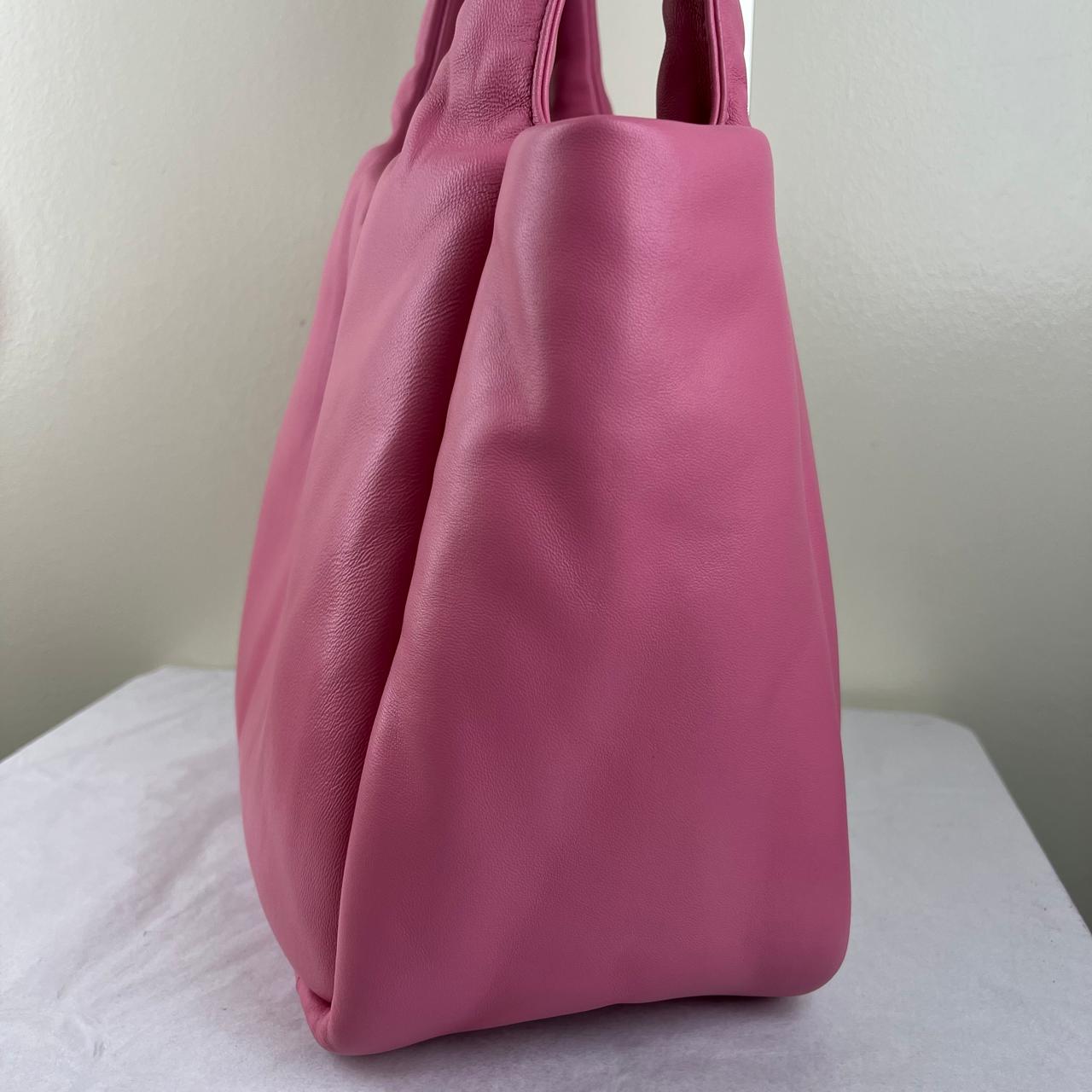 Prada Soft Padded Nappa Basket Pink – 6.5"H x 8.6"L x 3.7"W