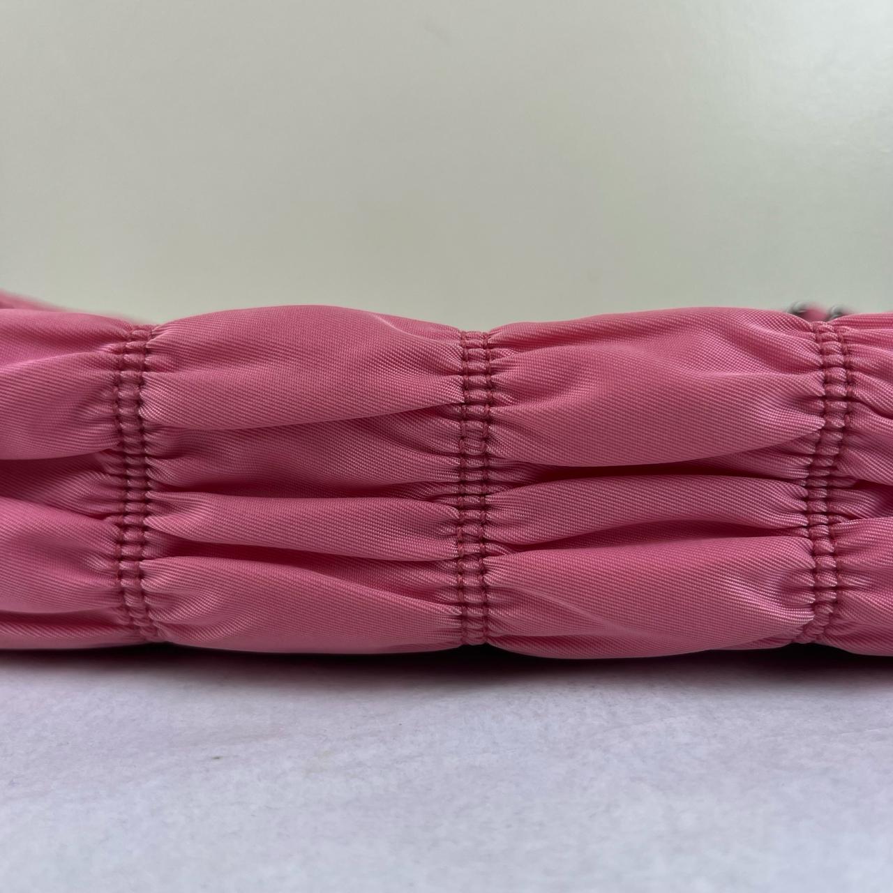 Prada Nappa Gaufre Chain Flap Pink – 5.5"H x 9.4"L x 2.8"W