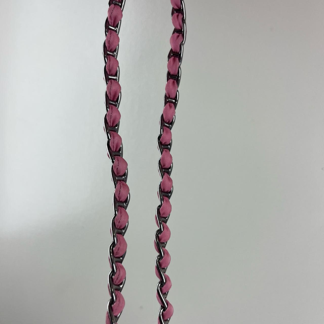 Prada Nappa Gaufre Chain Flap Pink – 5.5"H x 9.4"L x 2.8"W