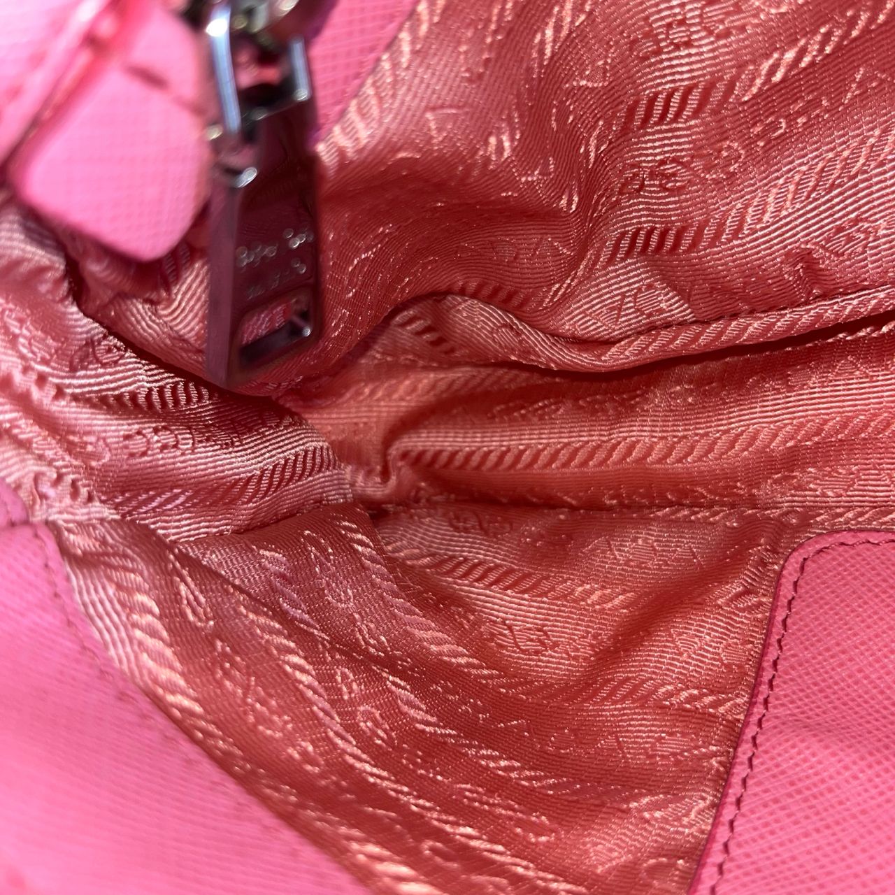 Prada Nappa Gaufre Chain Flap Pink – 5.5"H x 9.4"L x 2.8"W