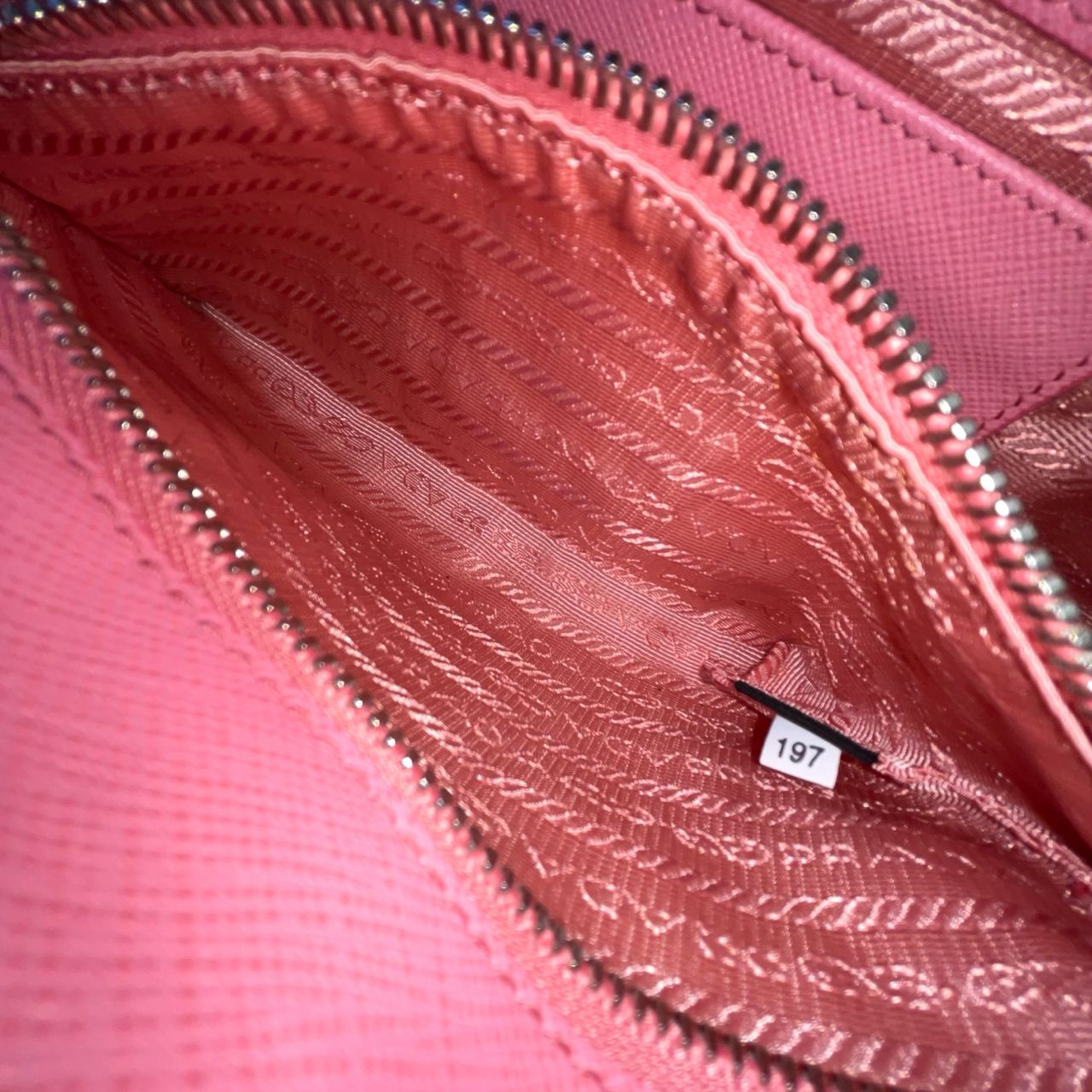 Prada Nappa Gaufre Chain Flap Pink – 5.5"H x 9.4"L x 2.8"W