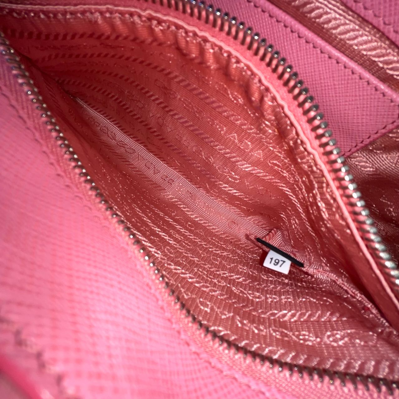 Prada Nappa Gaufre Chain Flap Pink – 5.5"H x 9.4"L x 2.8"W