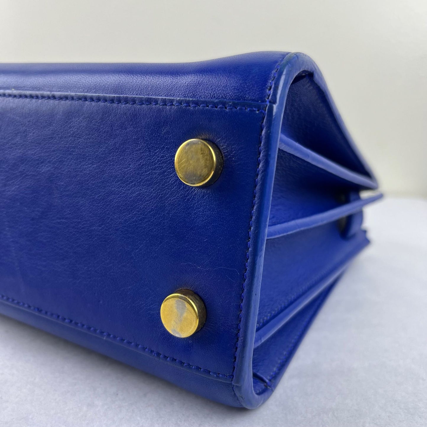 YSL Sac de Jour Blue – H10.5" x L12.5" x W6"