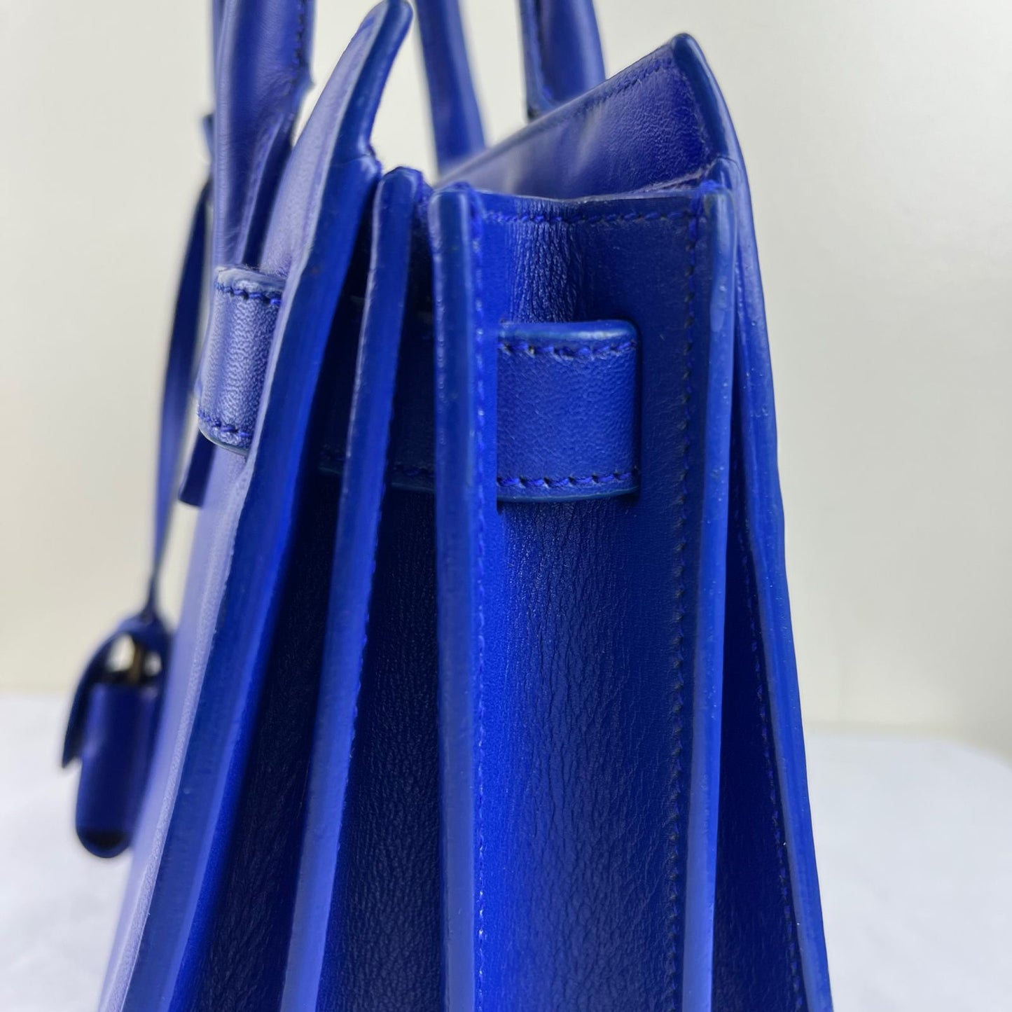 YSL Sac de Jour Blue – H10.5" x L12.5" x W6"