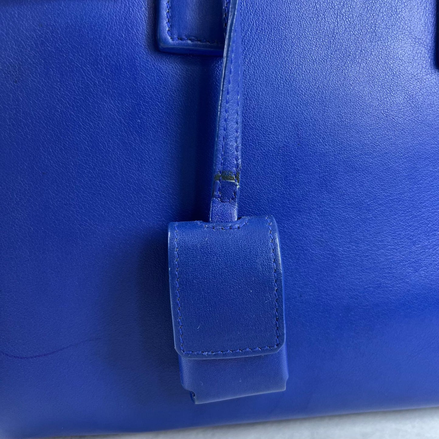 YSL Sac de Jour Blue – H10.5" x L12.5" x W6"