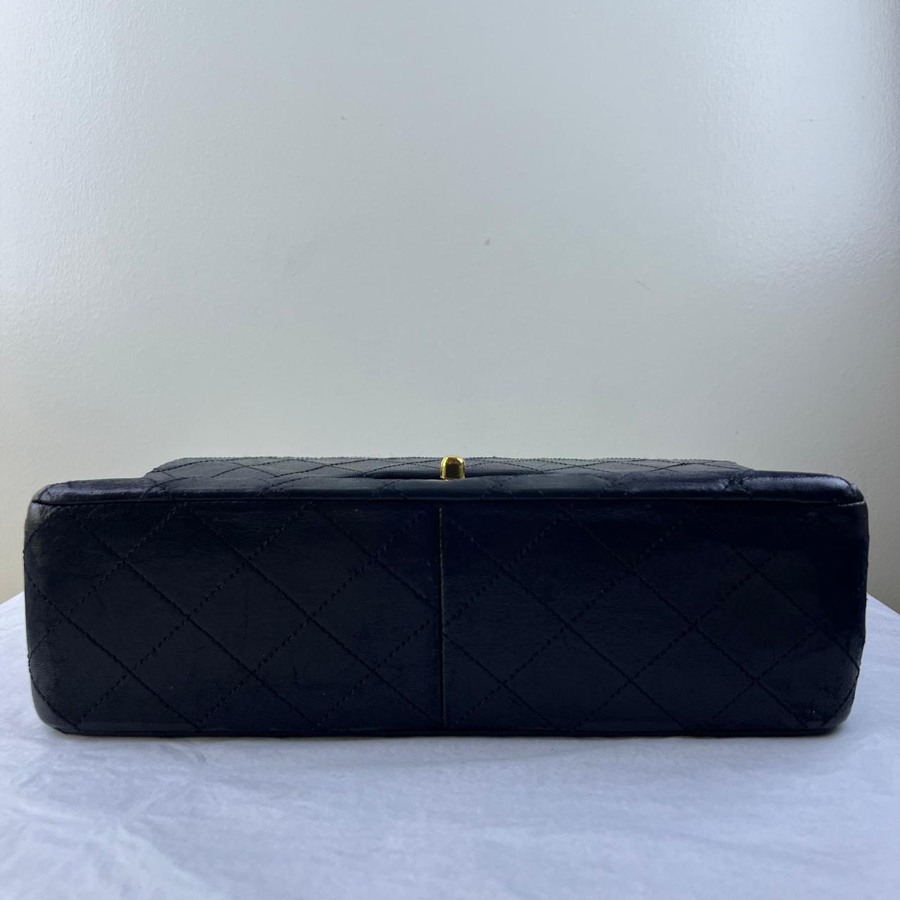 Chanel Flap Lambskin Black – 6"H x 10"L x 2.5"W