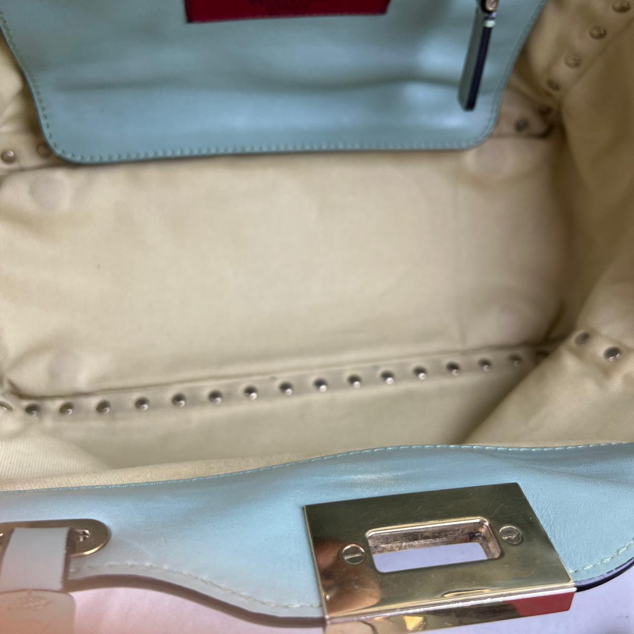Valentino Rockstud Tote Teal – H10" x L13.5" x W5.5"