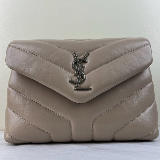 YSL Loulou Toy Leather Small Beige