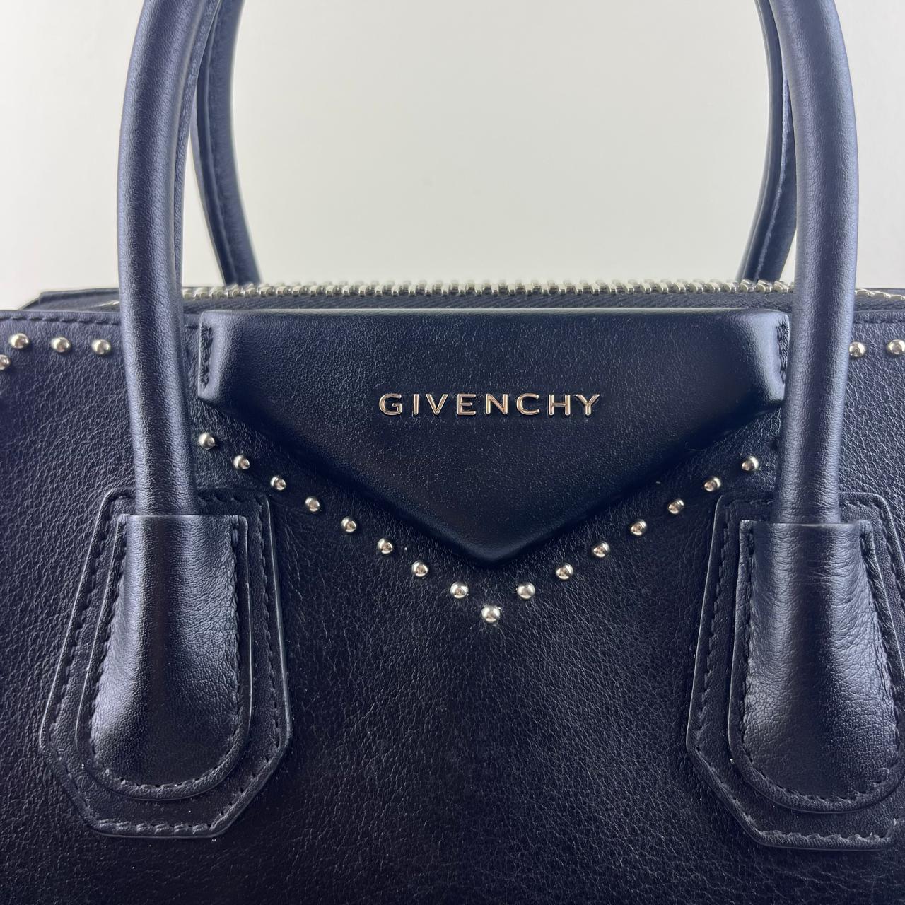 Givenchy Antigona Studded Black – 9.5"H x 13"L x 7.5"W
