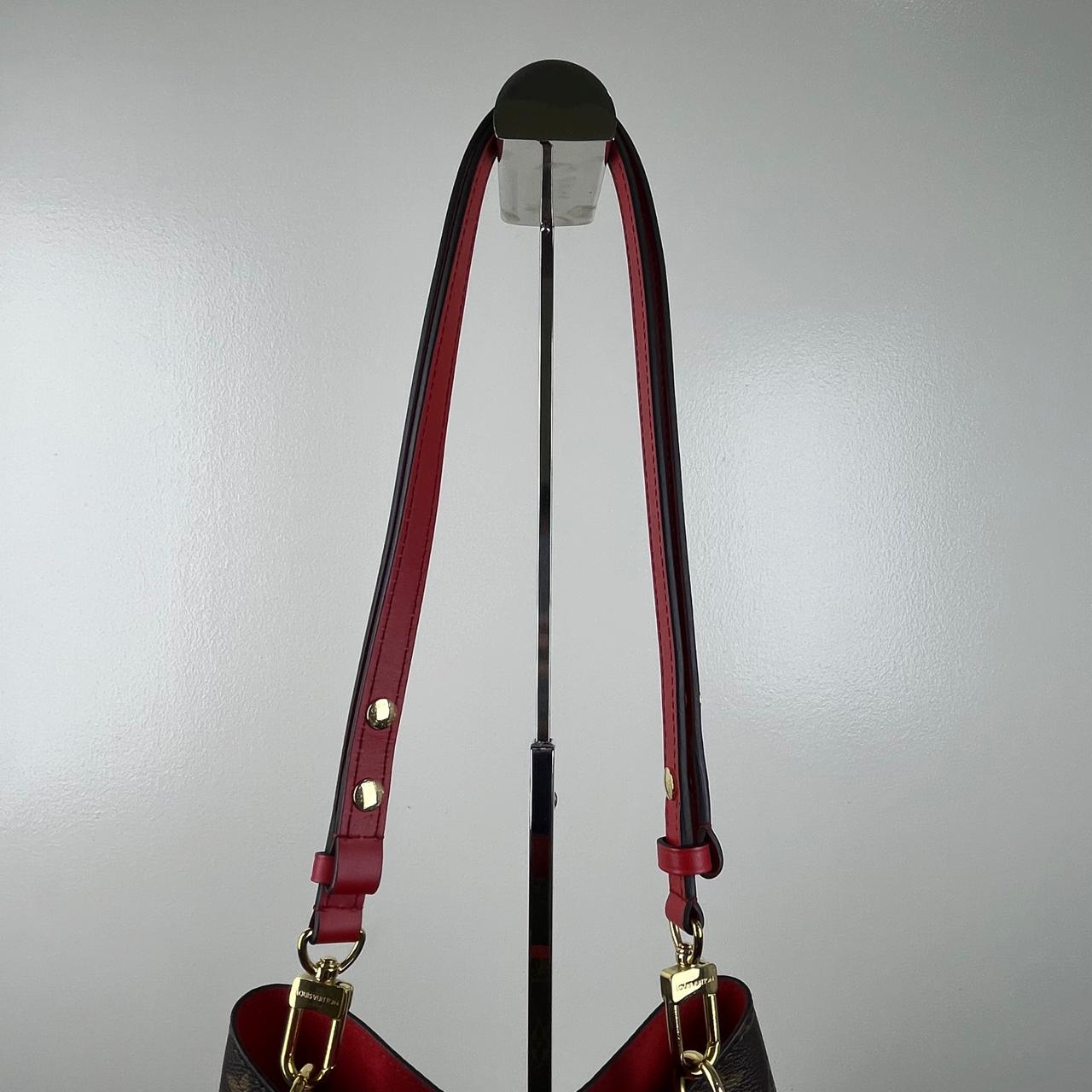 Louis Vuitton NeoNoé Monogram Canvas Red Trims – 10.2"H x 10.2"L x 6.9"W