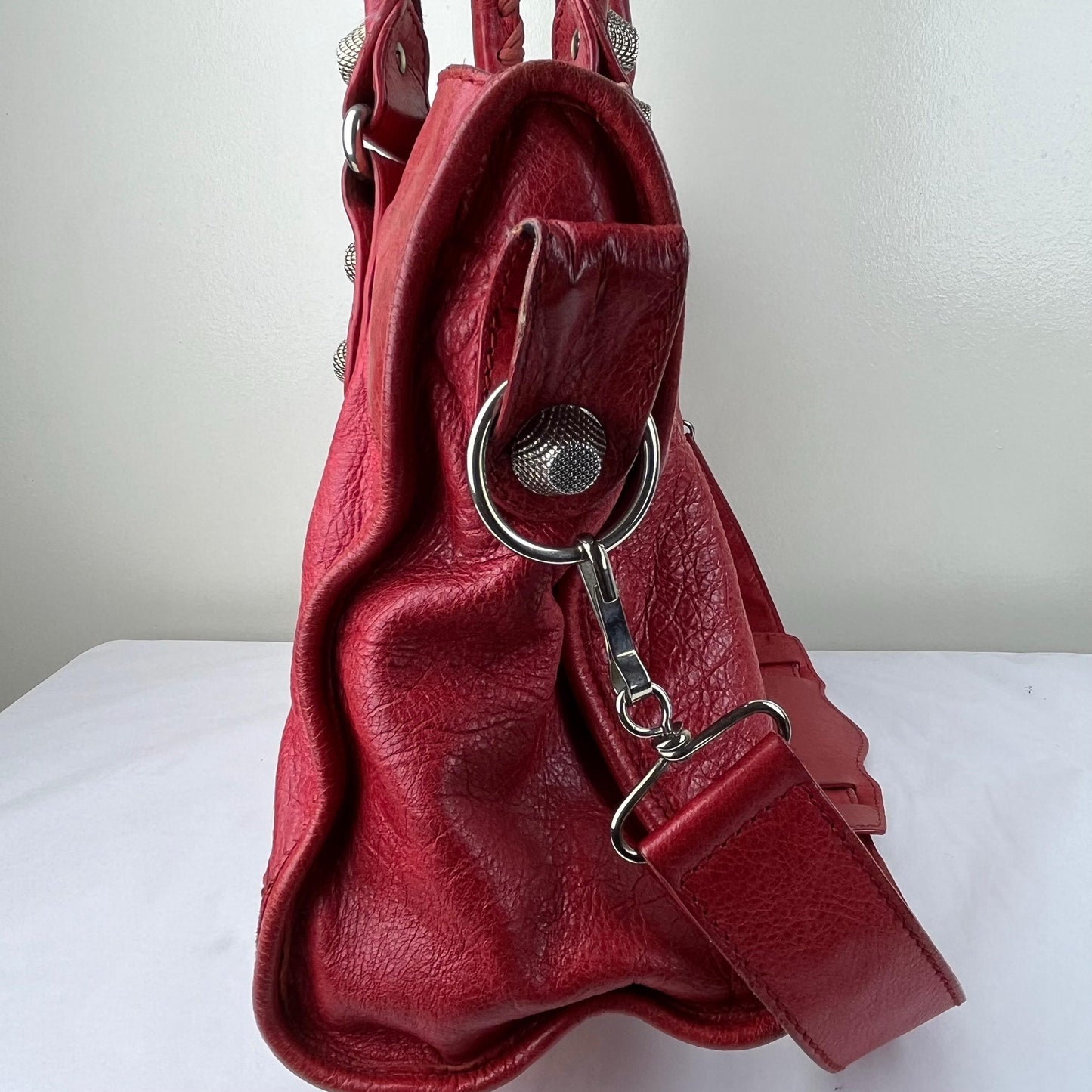 Balenciaga City Medium Red – 13"H x 15"L x 6"W