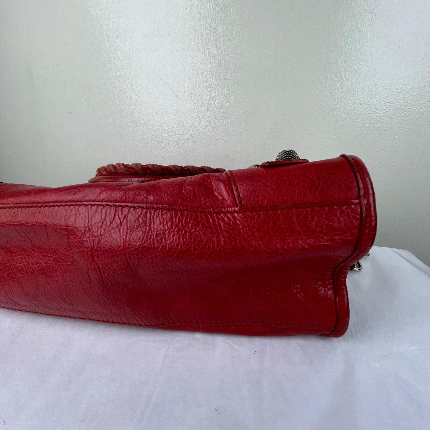 Balenciaga City Medium Red – 13"H x 15"L x 6"W