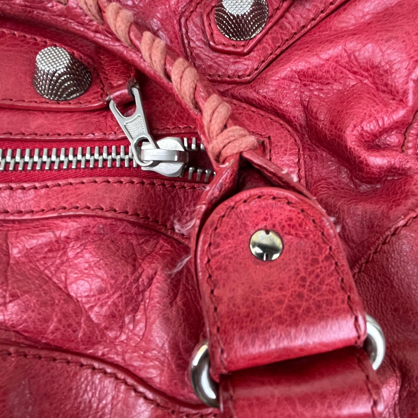 Balenciaga City Medium Red – 13"H x 15"L x 6"W