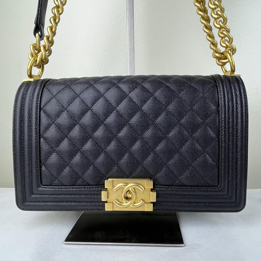 Chanel Le Boy Black – 5.9"H x 9.8"L x 3.5"W