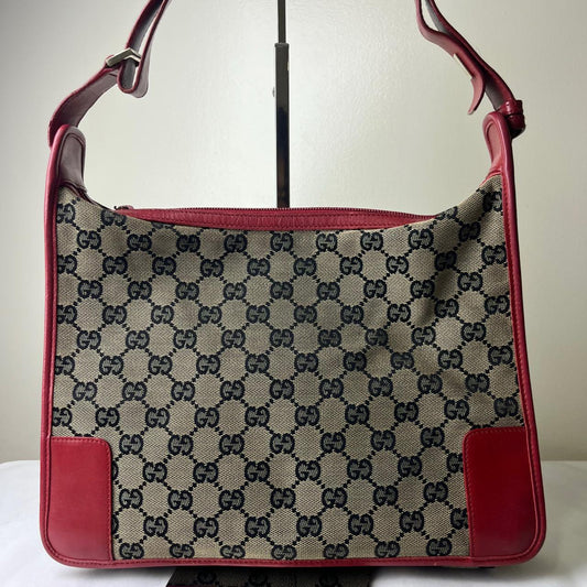 Gucci GG Shoulder Bag Red Trims