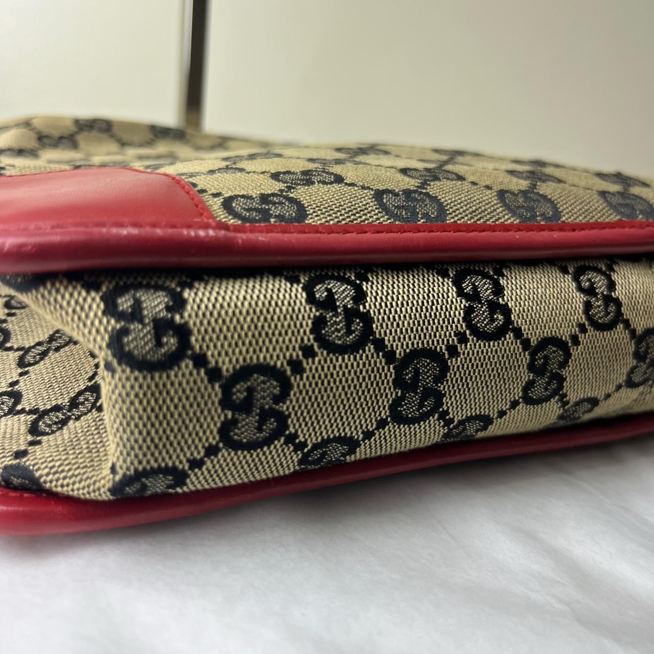Gucci GG Shoulder Bag Red Trims