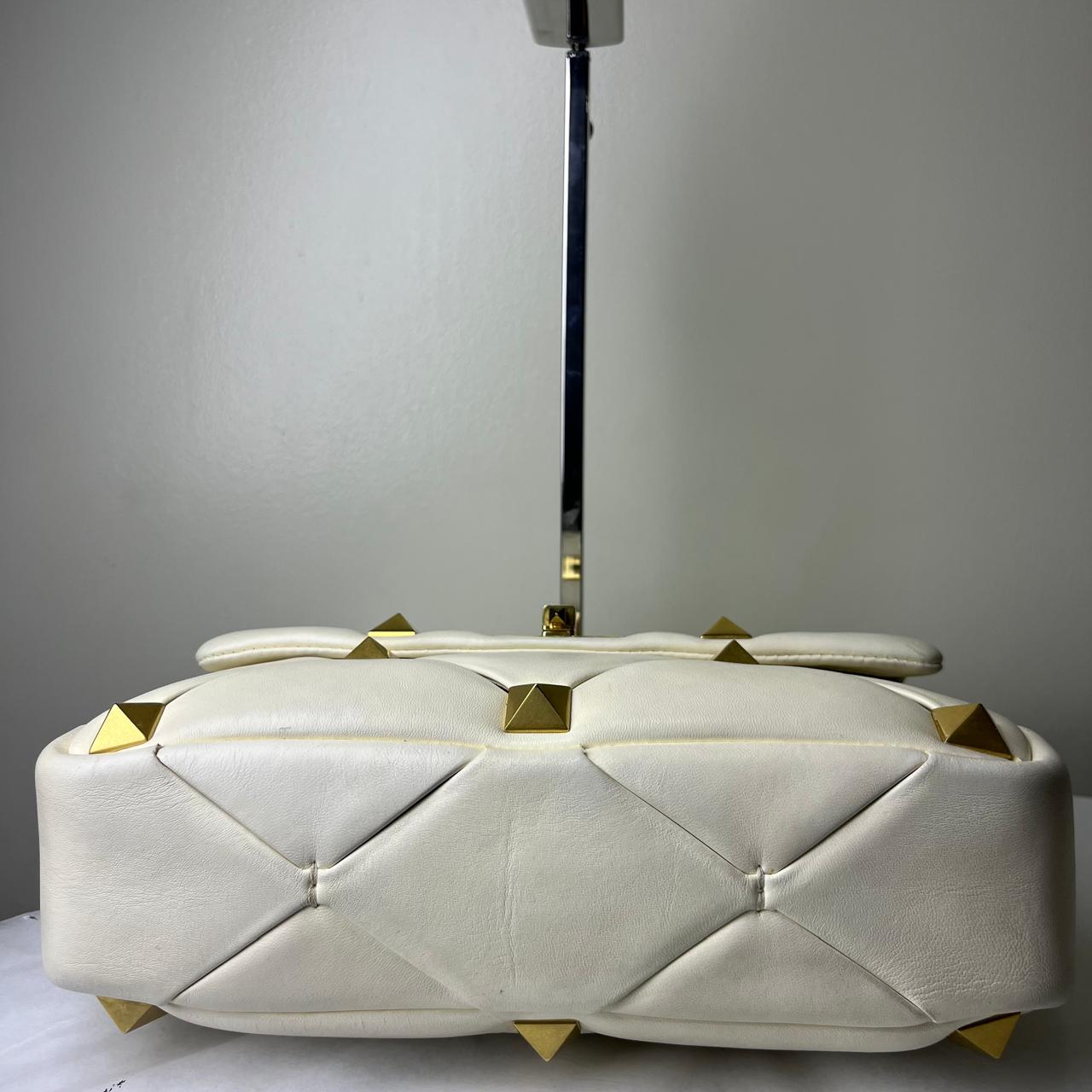 Valentino White Roman Stud Large