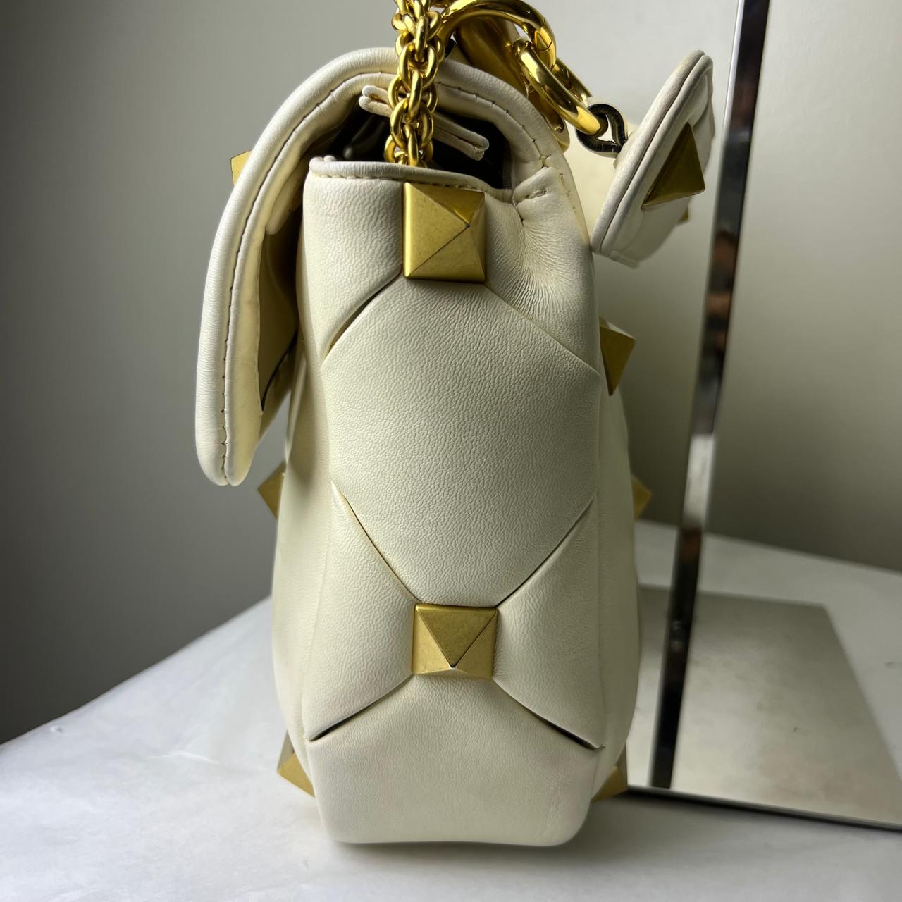 Valentino White Roman Stud Large