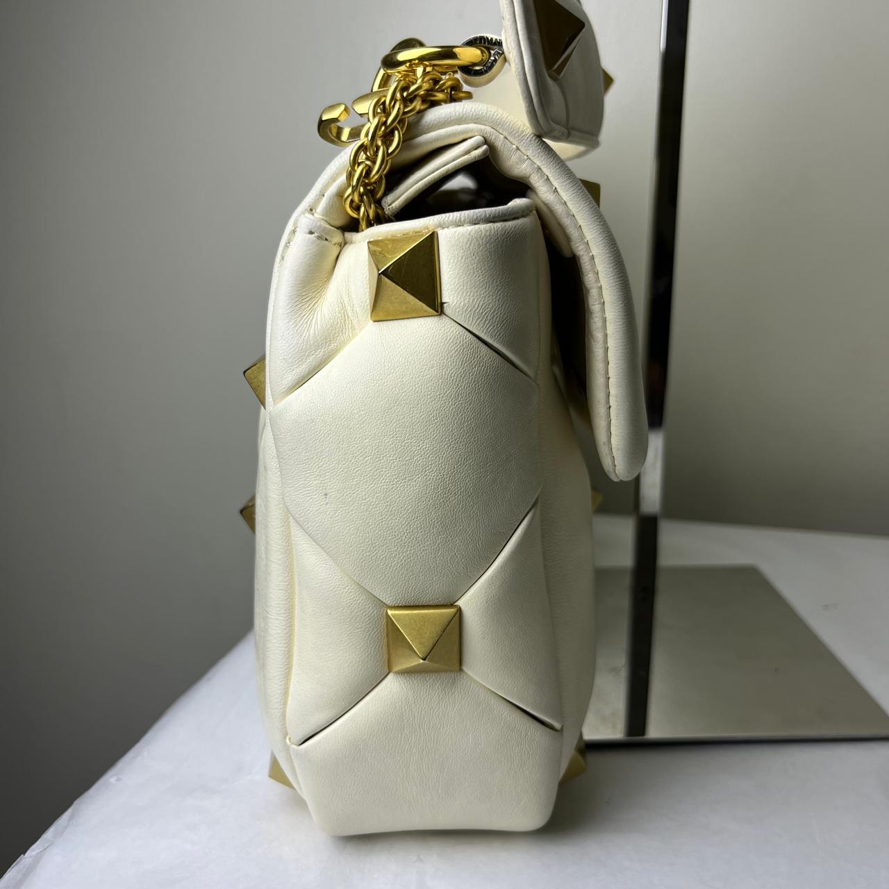 Valentino White Roman Stud Large